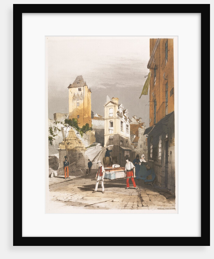 Picturesque Architecture in Paris, Ghent, Antwerp, Rouen, Etc.: Tour de Remy, Dieppe, 1839 by Thomas Shotter Boys