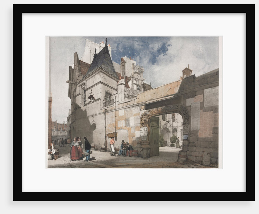 Picturesque Architecture in Paris, Ghent, Antwerp, Rouen: Hôtel de Cluny, Paris, 1839 by Thomas Shotter Boys