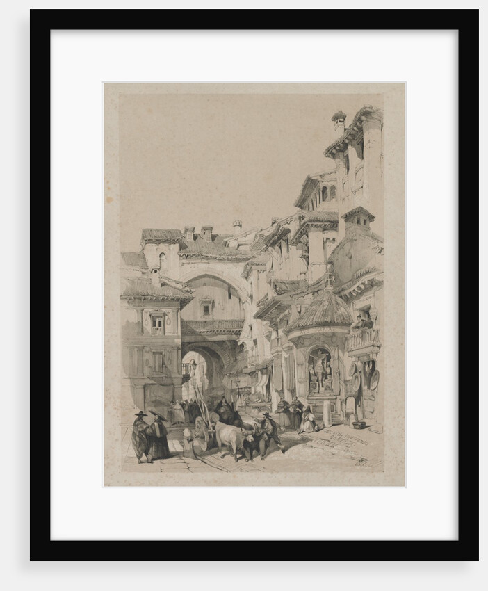 Picturesque Sketches in Spain: Gate of the Vivarrambla, Granada, 1837 by Thomas Shotter Boys