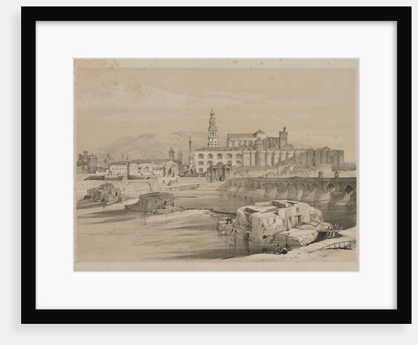 Picturesque Sketches in Spain: Remains of a Roman Bridge on the Guadalquiver, Cordova, 1837 by Thomas Shotter Boys
