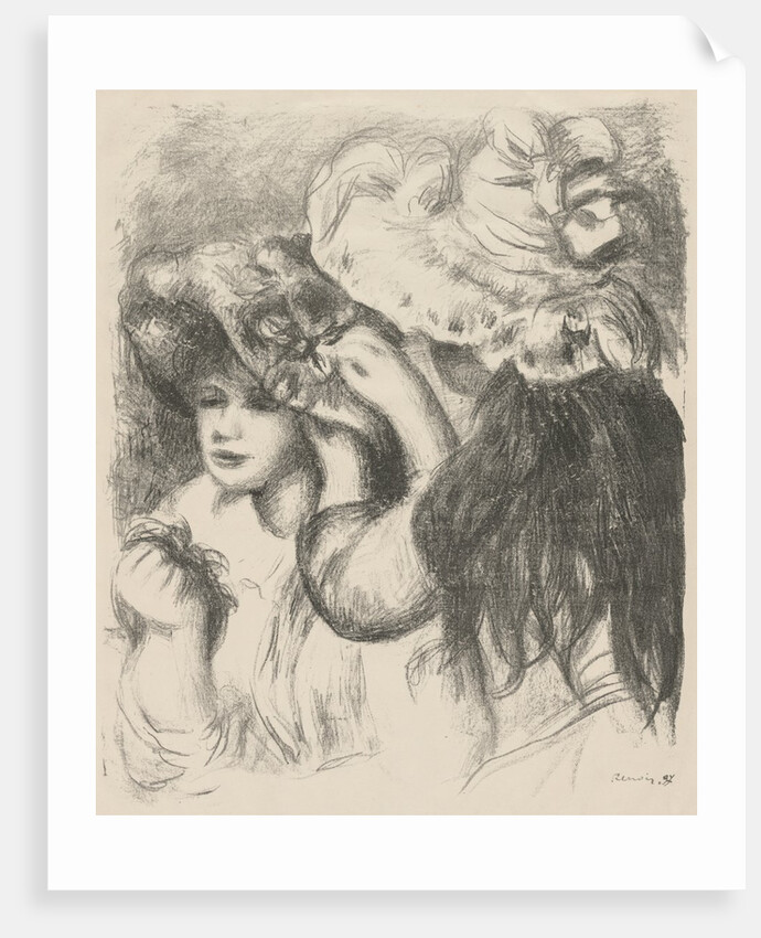 Pinning the Hat, 1897 by Pierre-Auguste Renoir