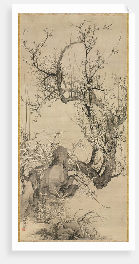 Plums, Bamboo, and Orchid, 1834 by Yamamoto Baiitsu