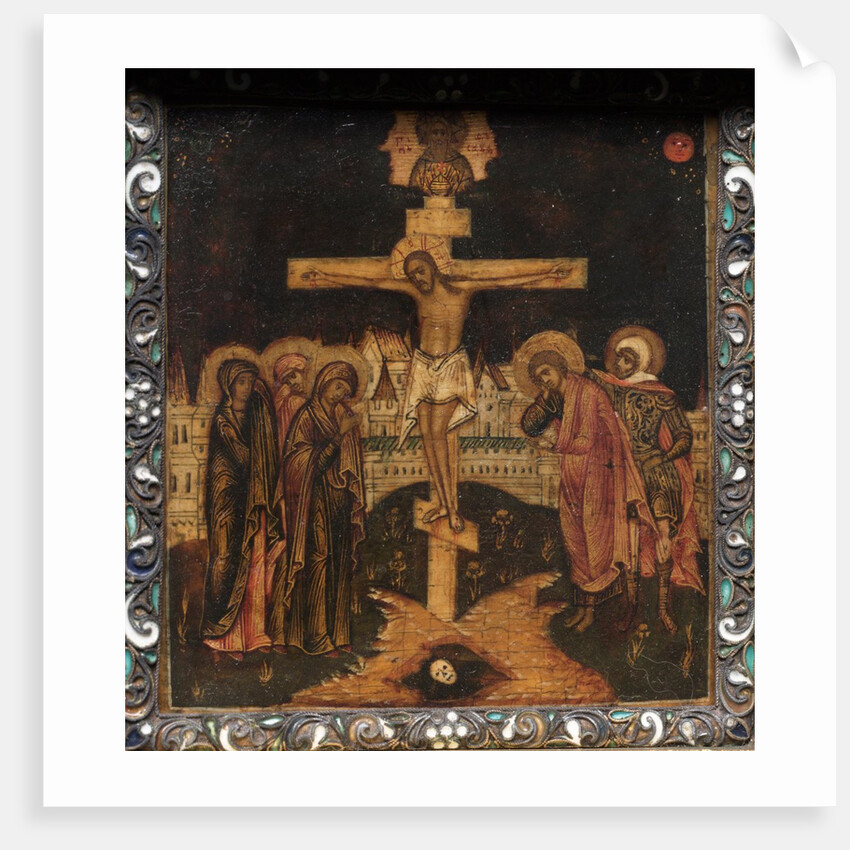 Portable Triptych Icon: The Crucifixion, 1600s by Unknown