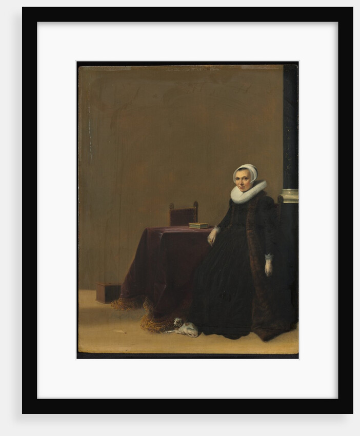 Portrait of a Woman with a Dog, c. 1635 by Hendrik Gerritsz. Pot