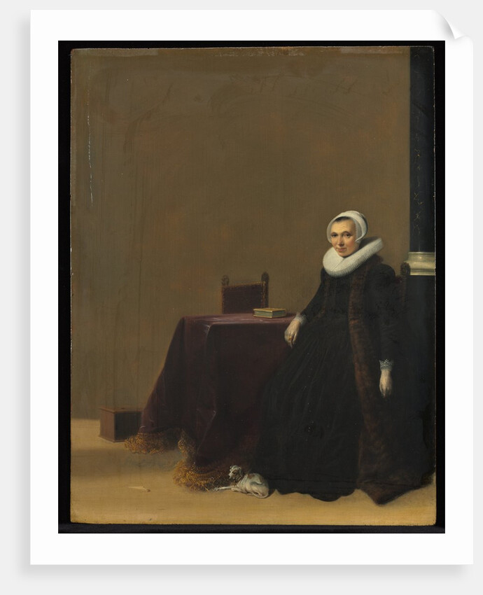 Portrait of a Woman with a Dog, c. 1635 by Hendrik Gerritsz. Pot