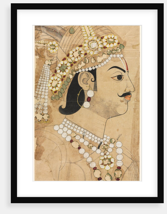 Portrait of Maharaja Pratap Singh, c. 1793 by Sahib Ram (attributed to)
