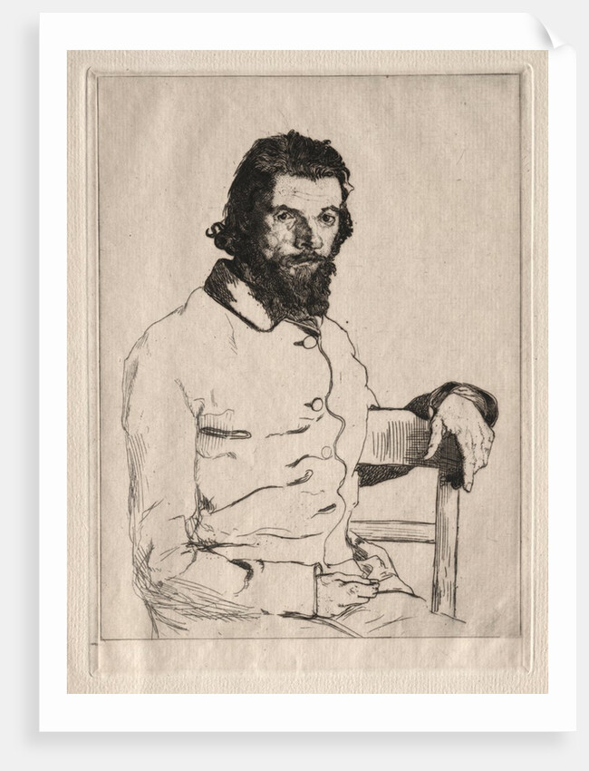 Portrait of Meryon, Seated by Félix Bracquemond
