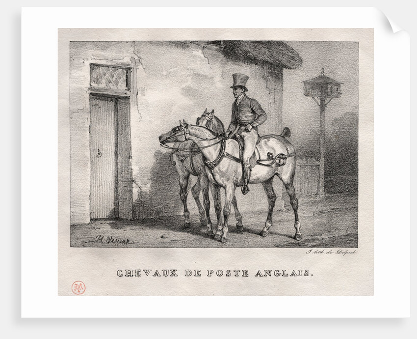 Postal Horses, 1823 by Horace Vernet
