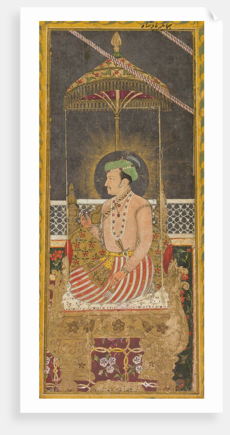 Posthumous portrait of Emperor Jahangir under a canopy, c. 1650 by Unknown