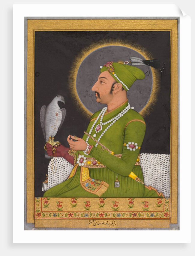 Posthumous portrait of the Mughal emperor Muhammad Shah…, 1764 by Muhammad Rizavi Hindi; Mahmud ibn Ishaq al-Shahabi