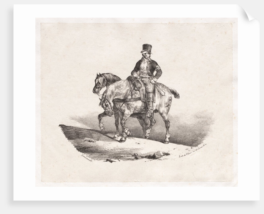 Postman or Two Harnessed Horses, 1823 by Théodore Géricault; Gihaut