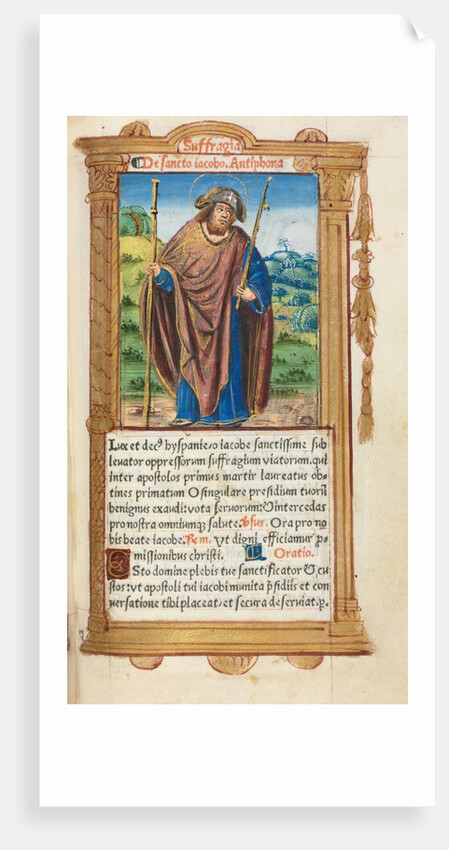 Printed Book of Hours: fol. 100r, St. James the Greater, 1510 by Guillaume Le Rouge