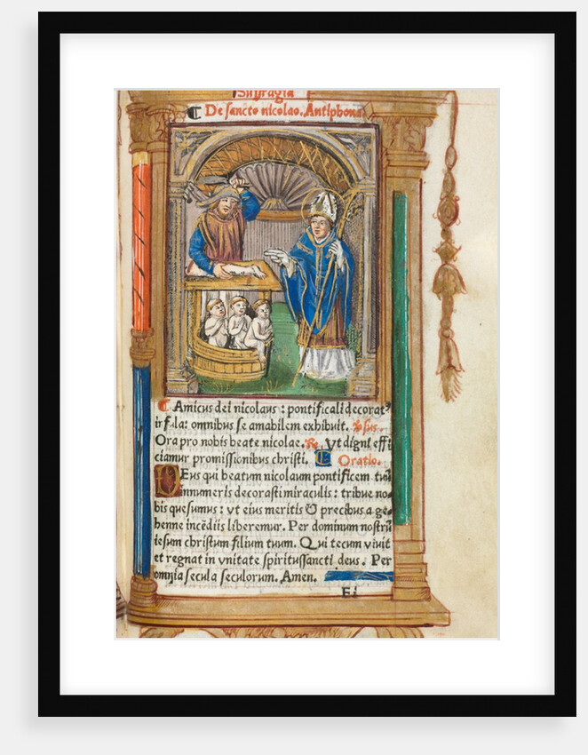 Printed Book of Hours: fol. 105r, St. Nicholas, 1510 by Guillaume Le Rouge