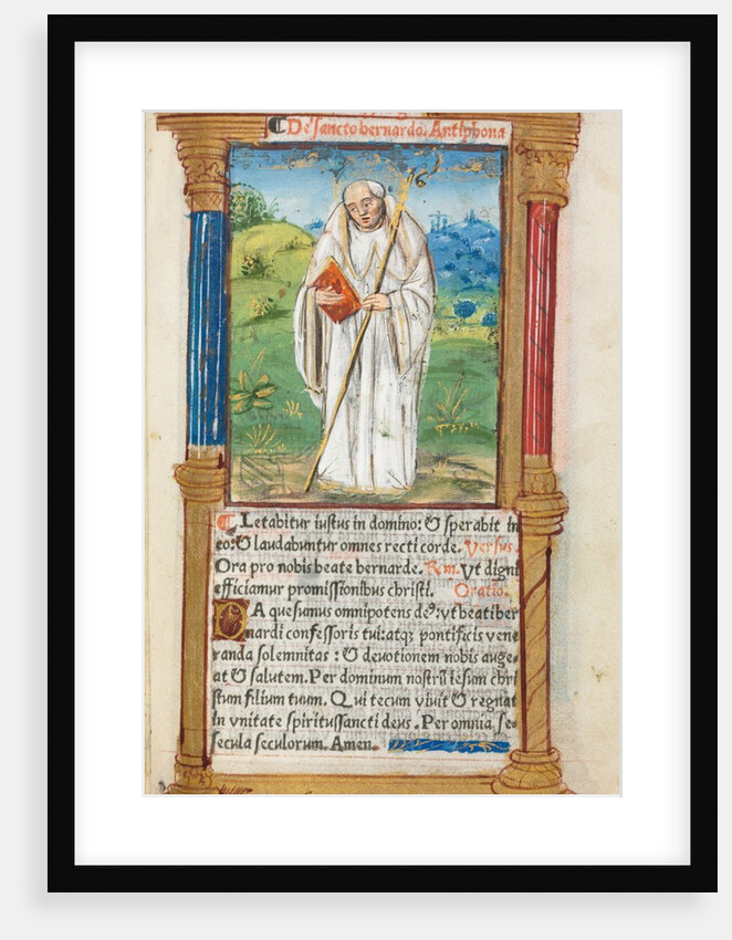 Printed Book of Hours: fol. 108r, St. Bernard of Clairvaulx, 1510 by Guillaume Le Rouge