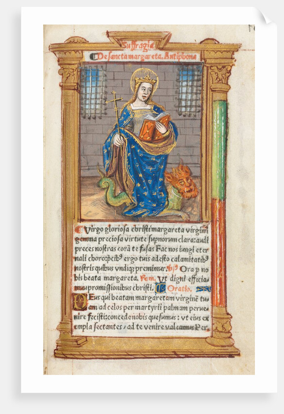 Printed Book of Hours: fol. 110r, St. Margaret, 1510 by Guillaume Le Rouge