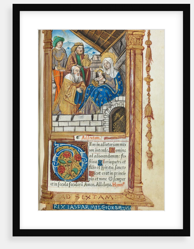 Printed Book of Hours: fol. 38r, Adoration of the Magi, 1510 by Guillaume Le Rouge