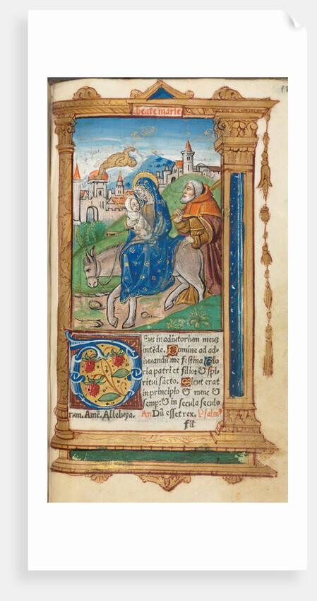 Printed Book of Hours: fol. 42r, Flight into Egypt, 1510 by Guillaume Le Rouge