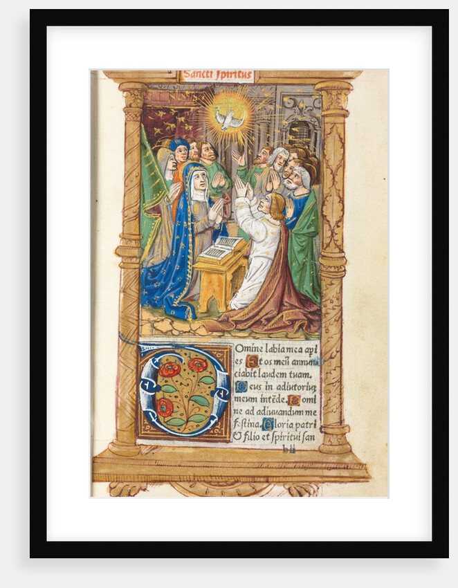 Printed Book of Hours: fol. 58r, Pentecost, 1510 by Guillaume Le Rouge