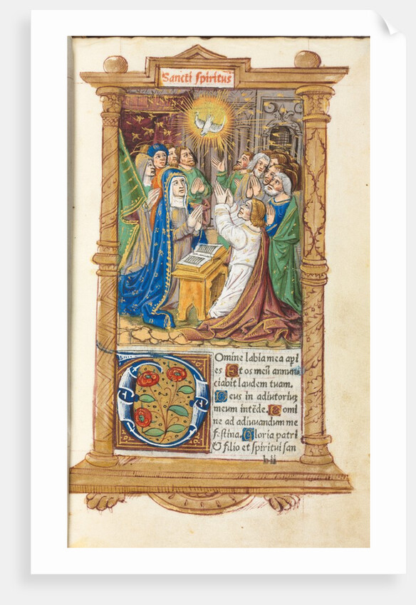 Printed Book of Hours: fol. 58r, Pentecost, 1510 by Guillaume Le Rouge