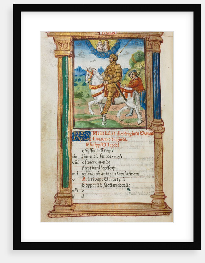 Printed Book of Hours: fol. 6v, May calendar illustration, 1510 by Guillaume Le Rouge