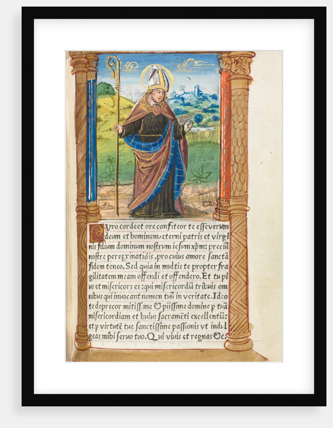 Printed Book of Hours: fol. 96r, St. Augustine, 1510 by Guillaume Le Rouge