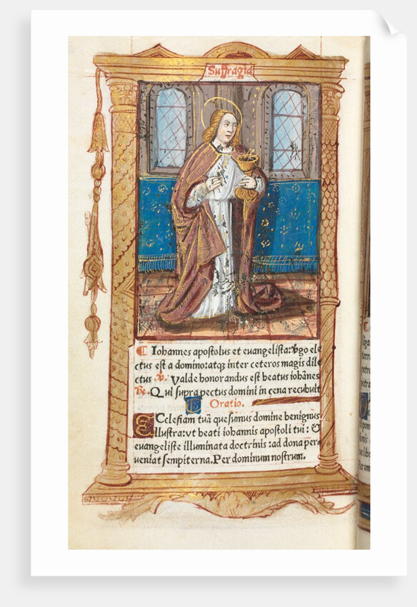 Printed Book of Hours: fol. 98v, St. John the Evangelist, 1510 by Guillaume Le Rouge