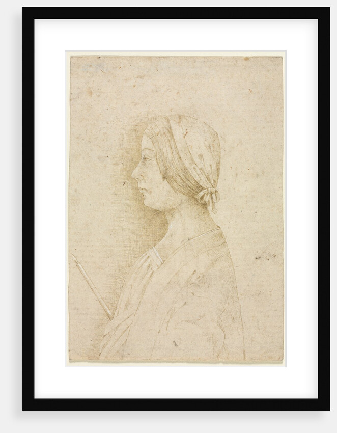 Profile of a Girl Holding a Candle, 1400s by Unknown