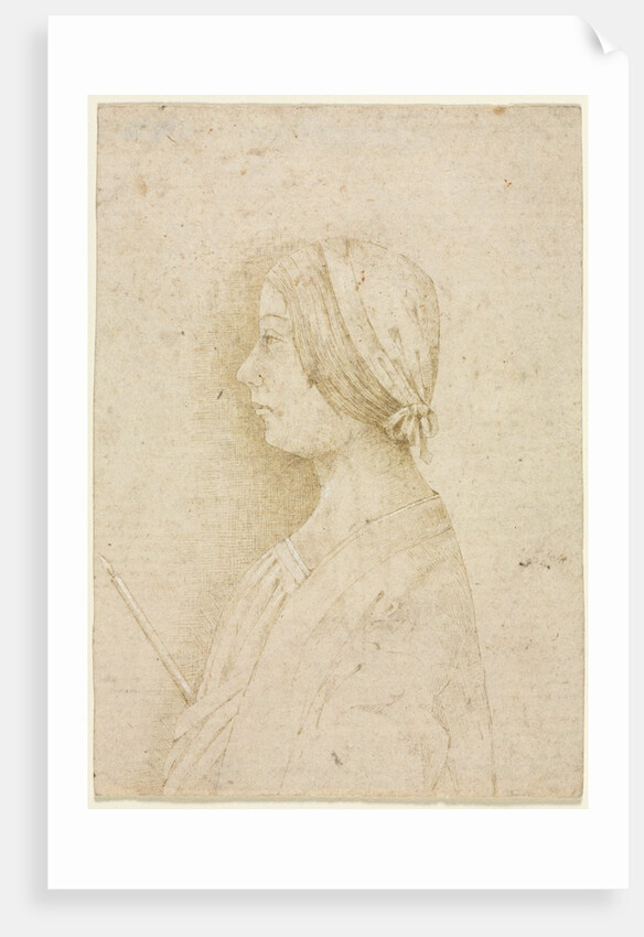 Profile of a Girl Holding a Candle, 1400s by Unknown
