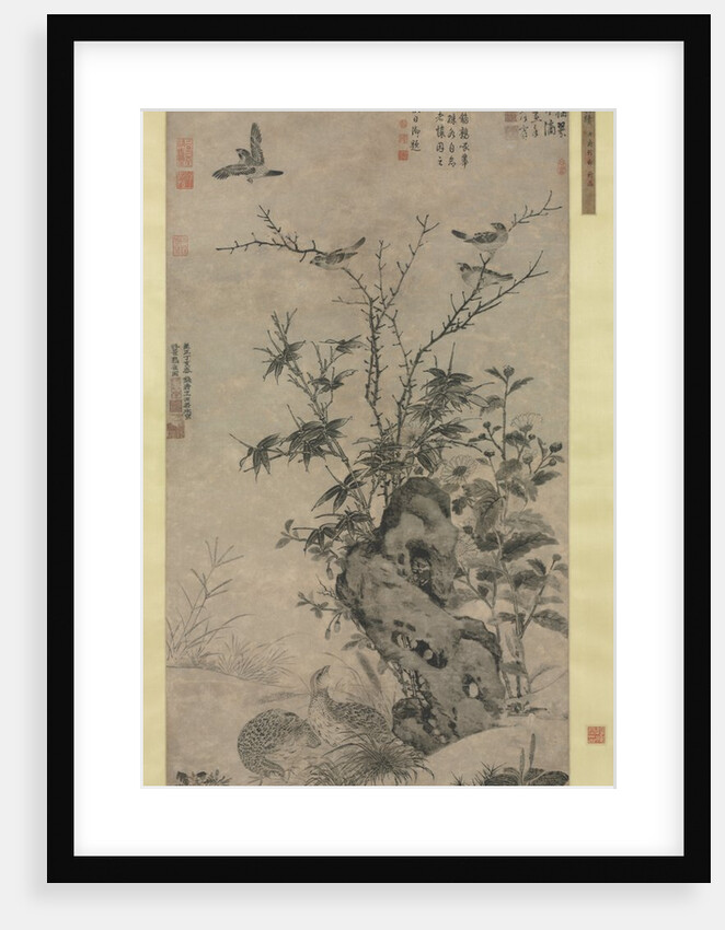 Quails and Sparrows in an Autumn Scene, 1347 by Wang Yuan