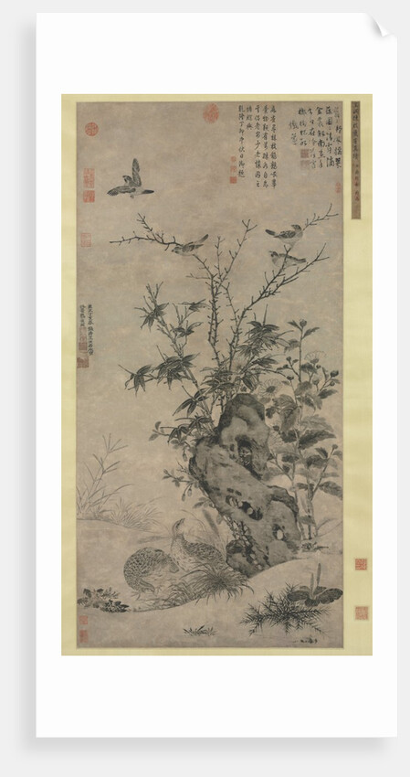 Quails and Sparrows in an Autumn Scene, 1347 by Wang Yuan