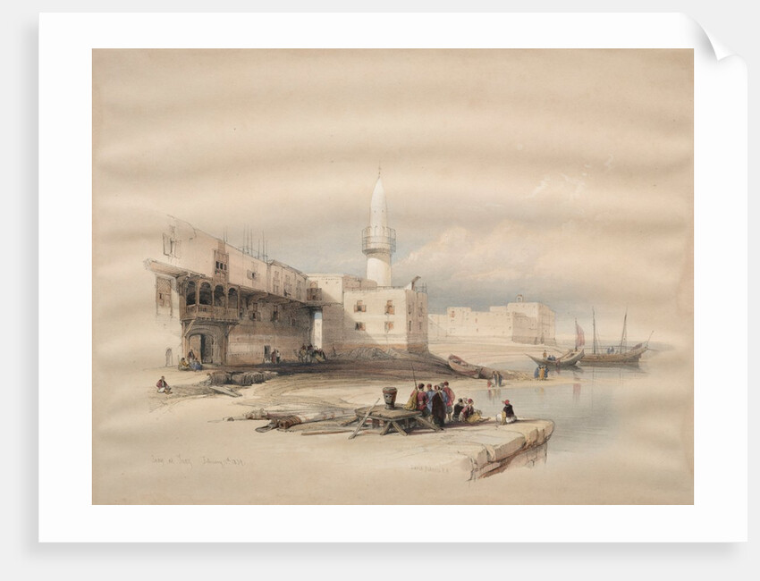 Quay at Suez, 1839 by David Roberts