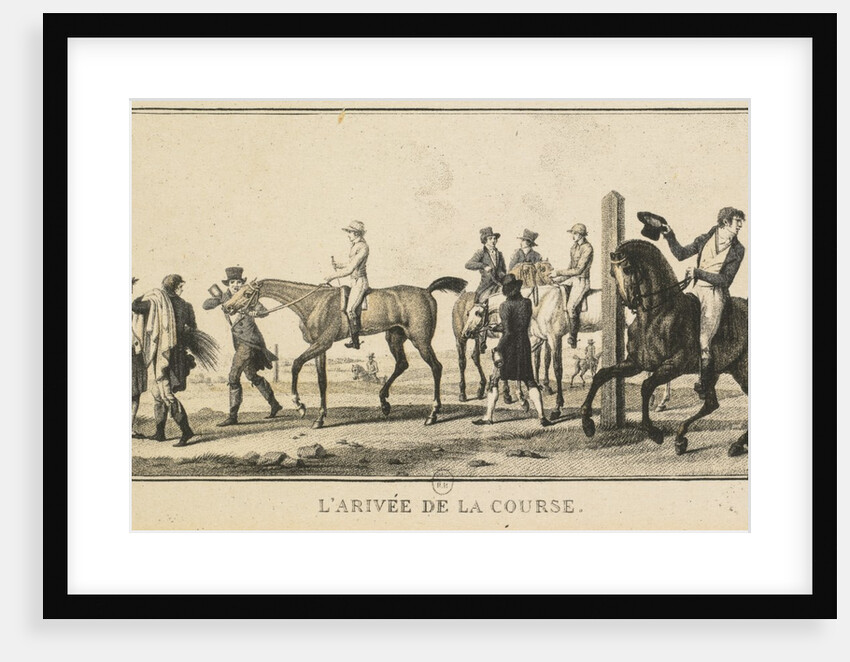 Racing Scenes: A Horse Arriving at the Race by Carle Vernet; Jazet and Aumont