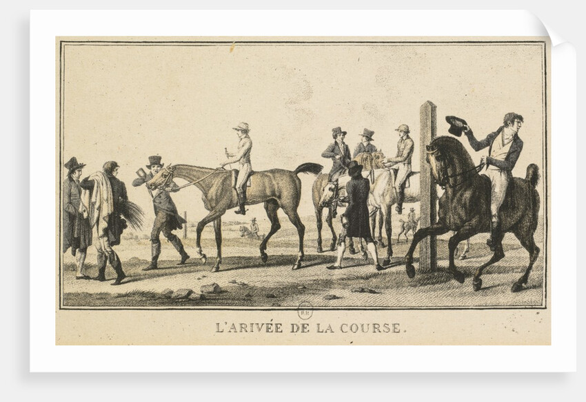 Racing Scenes: A Horse Arriving at the Race by Carle Vernet; Jazet and Aumont