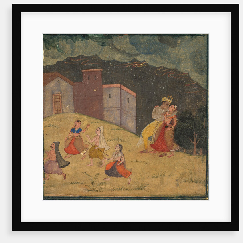Radha and Krishna Caught in a Storm, c.1615-1620 by Unknown