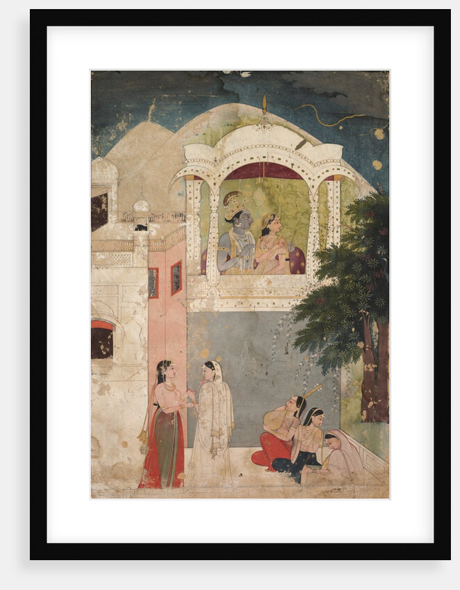 Radha and Krishna Seated on a Balcony, c. 1760 by Unknown