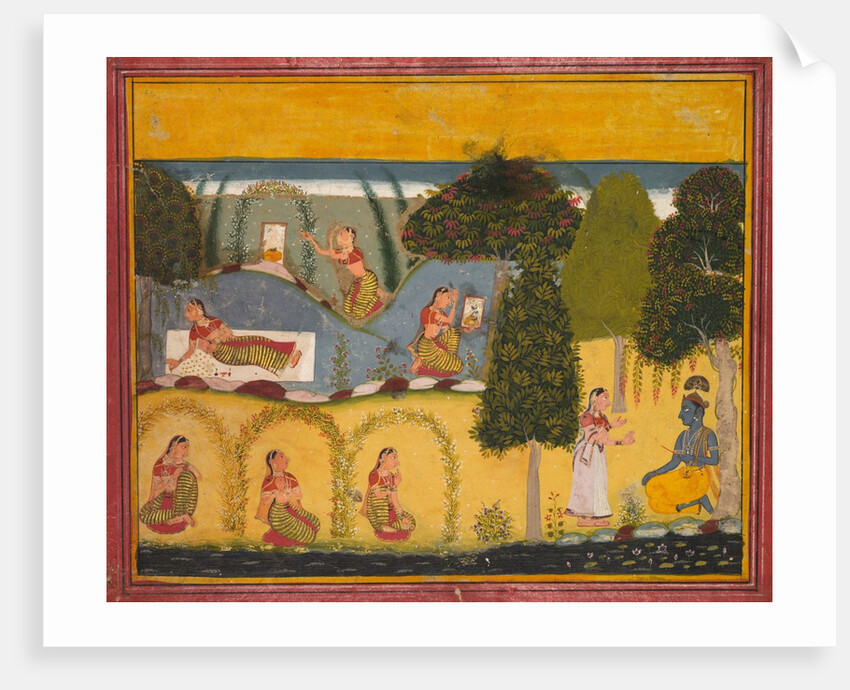 Radha Awaiting Reconciliation with Krishna, from a Gita Govinda of Jayadeva, c. 1680 by Unknown