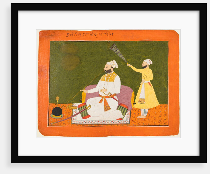 Raja Bikram Singh of Guler Smoking, about 1680 by Unknown