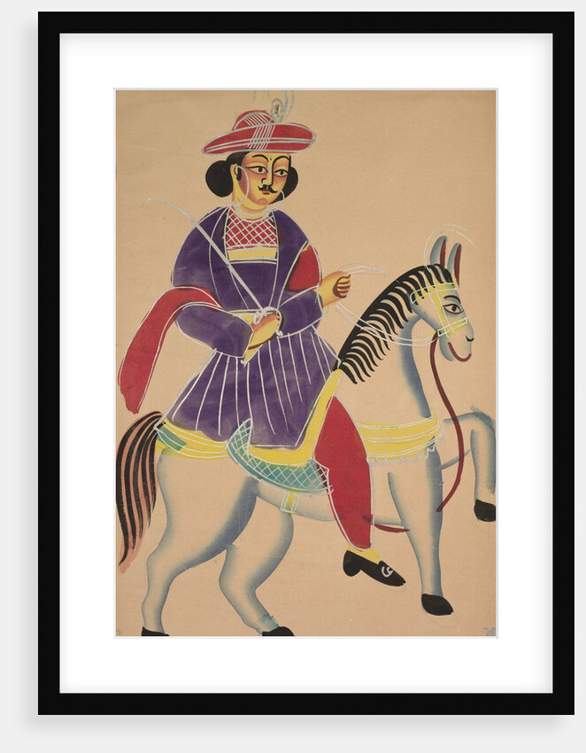 Raja Riding a Horse, 1800s by Unknown