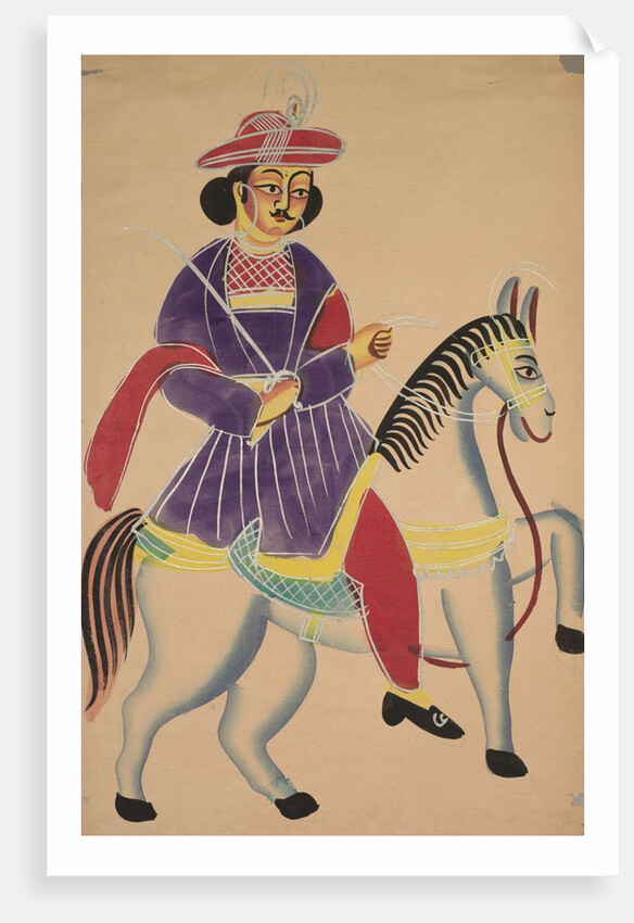Raja Riding a Horse, 1800s by Unknown
