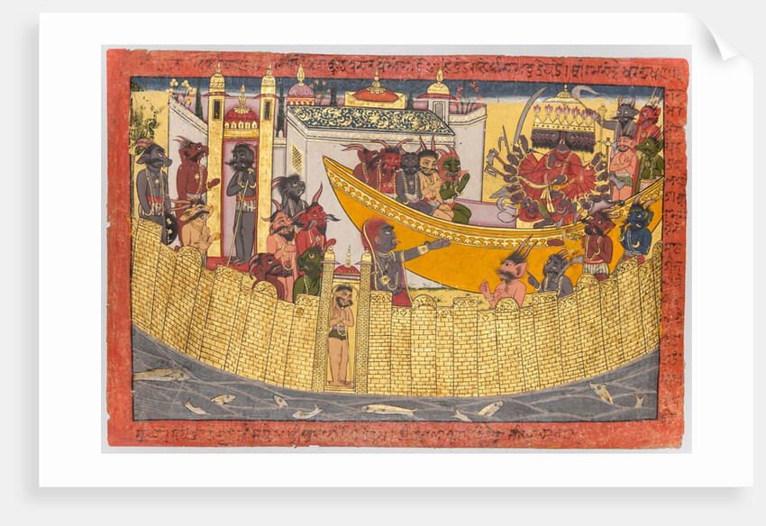 Ravana?s sister complains that her nose was cut off by Lakshmana as the demons…, 1690-1710 by Unknown