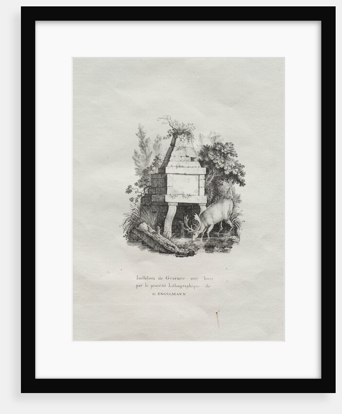 Receuil dessais lithographiques: Une fontaine imitant la gravure sur bois, c. 1816 by Godefroy Engelmann