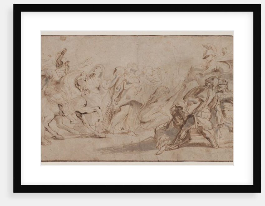 Reconciliation of the Romans and the Sabines Venus Disarming Mars, Drapery Study by Peter Paul Rubens