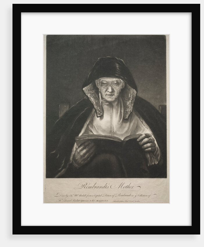 Rembrandt's Mother by James McArdell