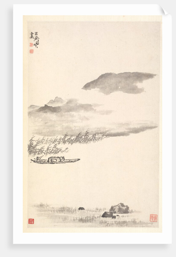 River Landscape, 1788 by Min Zhen