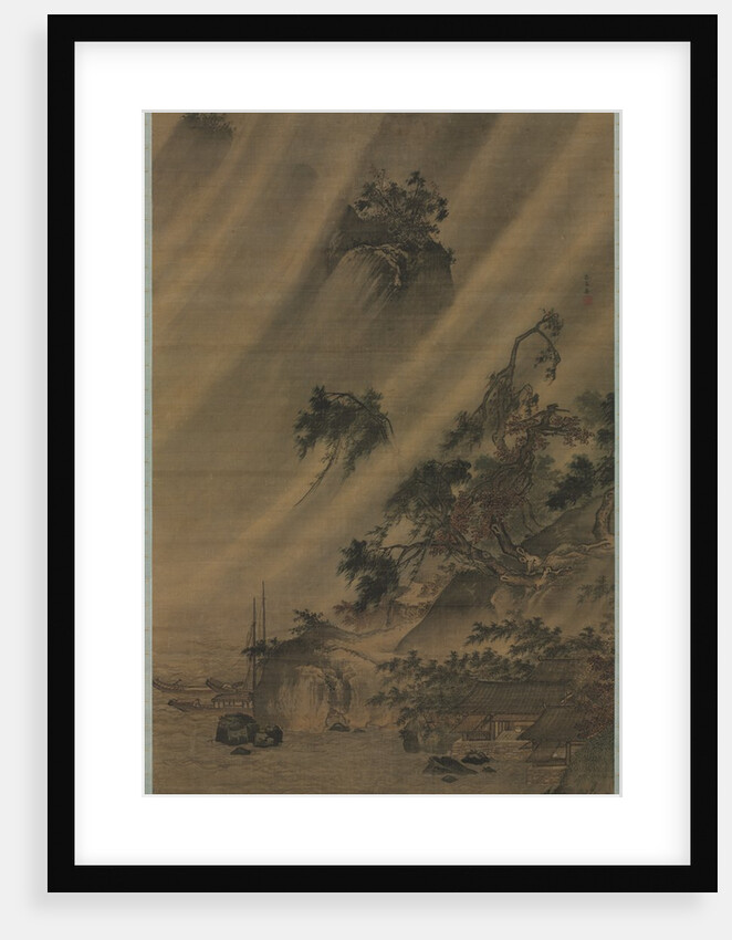 River Village in a Rainstorm, c. 1480-1507 by Lu Wenying