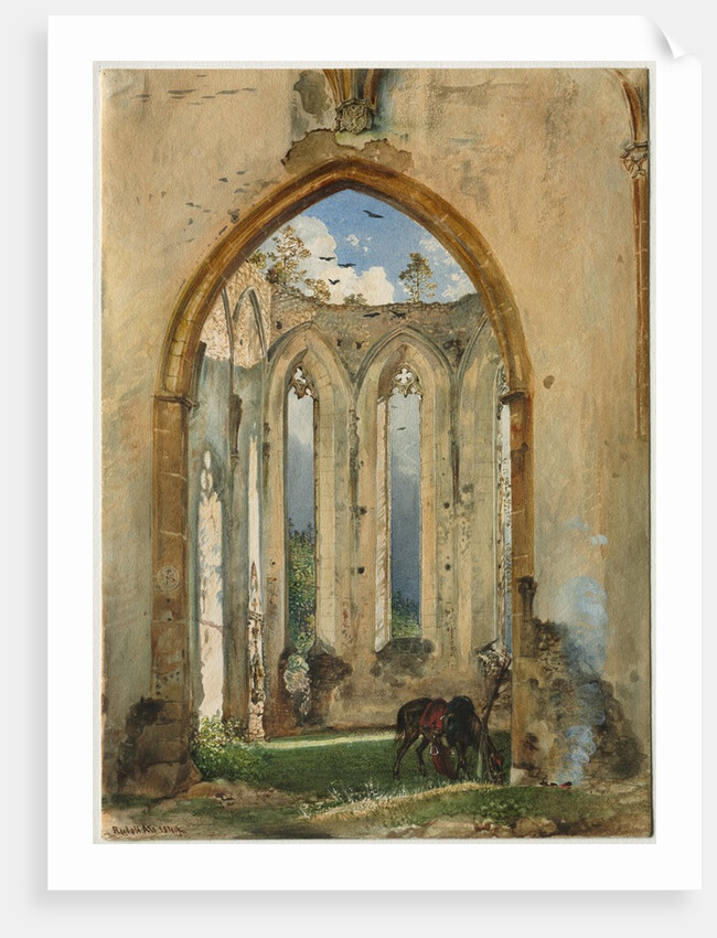 Ruin of a Church, 1849 by Rudolf von Alt