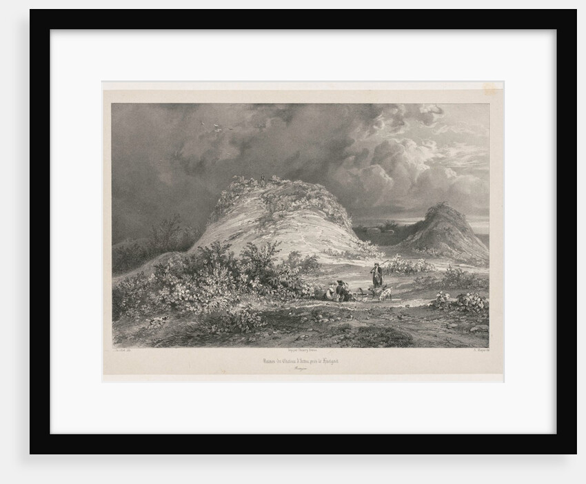 Ruines du Chateau dArtns pres le huelgoet, Bretagne, 1845-1846 by Julien Louis Jacottet