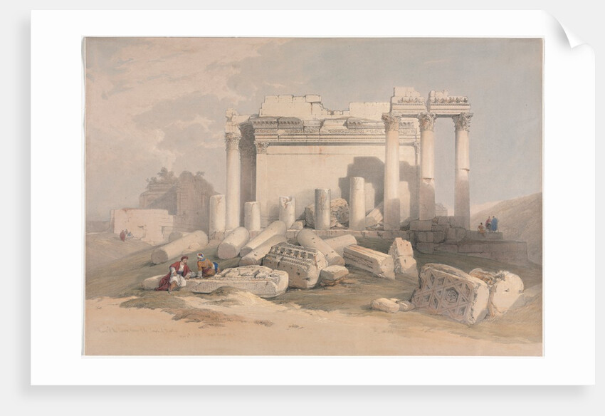 Ruins of the Eastern Portico of the Temple of Baalbec, 1839 by David Roberts