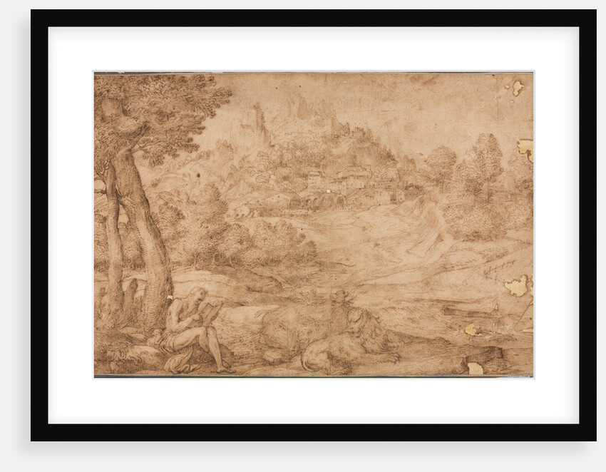 Saint Jerome in a Landscape, c. 1530 by Domenico Campagnola