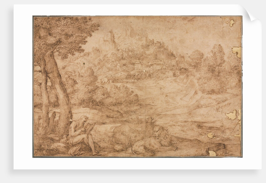 Saint Jerome in a Landscape, c. 1530 by Domenico Campagnola